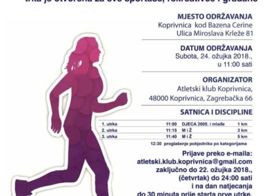 Poziv na humanitarnu kros utrku za Tanju Tisaj