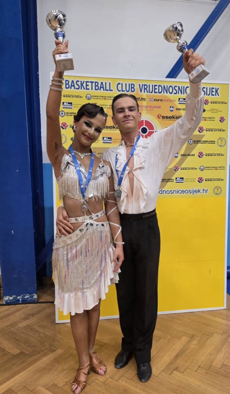 MLADI PLESAČI SPK RITAM KOPRIVNICA OSTVARILI VRHUNSKE REZULTATE NA PRVENSTVU HRVATSKE U KOMBINACIJI 10 PLESOVA